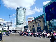 A march past the Rotunda and Bullring in 2013