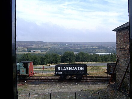 Blaenavon from the grounds of the Big Pit museum