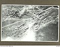 Bombs dropped by Australian airmen bursting over the railway station at El Afule in Palestine.jpg