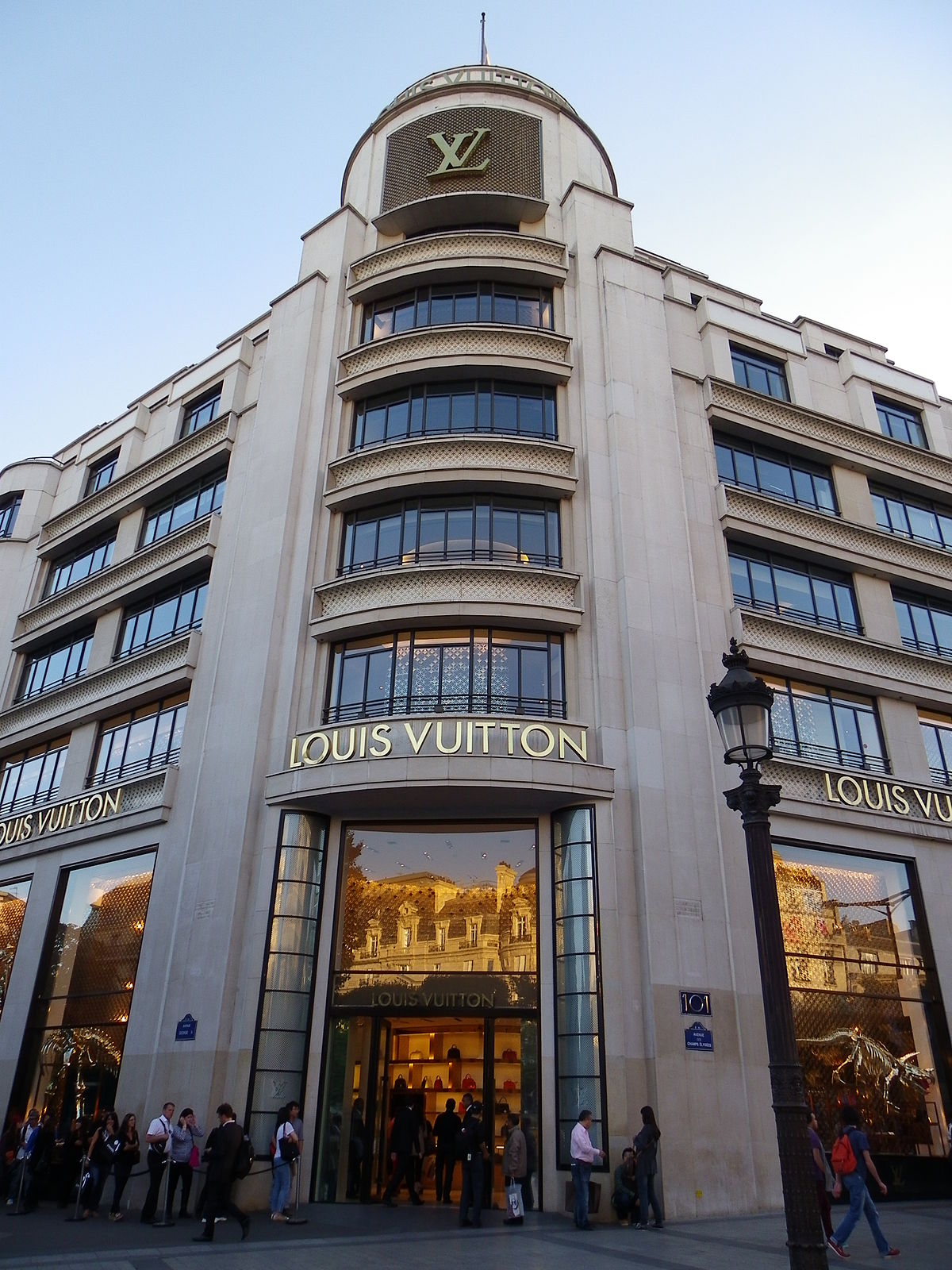 The Louis Vuitton store Champs Elysees in Paris