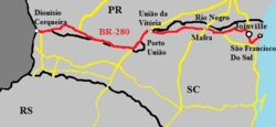 Duplicação da BR-280: nova frente de obras prepara viaduto em Araquari -  NSC Total