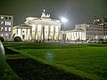Brandenburger Tor Berlin, trotz Vergütung Farbreflexe (Blendenflecken)