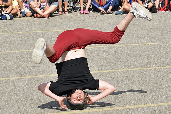 Breakdancer at the 2019 Waterloo Busker Carnival