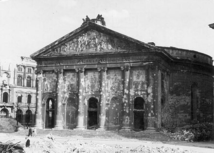 The ruins of St. Hedwig's Cathedral, 1946