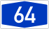 Bundesautobahn 64 number.svg