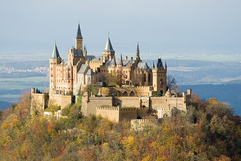 In Germany, this old and noble family House of Hohenzollern seems to forever be haunted by a Lady in White. Both the ancient family homes of the family, and also the family members, however far they go away, the curse of the house will follow. 
File:Burg Hohenzollern ak.jpg