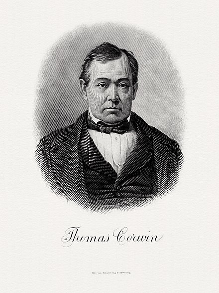 BEP portrait of Corwin as Secretary of the Treasury