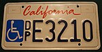 California license plate disabled DP E3210.jpg