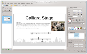 Calligra Stage screenshot