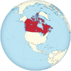 Kanada na globusu (u središtu Sjeverne Amerike) .svg
