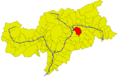 Collocatio finium municipii in Provincia Bauzanensi.