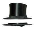 Ein klappbarer (fast) zylinderförmiger Hut