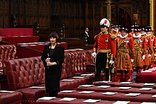 An Officer with a detachment of Yeomen, on their way to search the cellars of the Houses of Parliament on the day of the State Opening. Checking the cellars - 52063546273.jpg