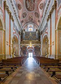 The interior of the Church of St. Teresa, Vilnius, Lithuania