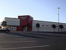 "Plug" Circuit City Superstore format in San Antonio, Texas, opened in 1993. Circuit City Superstore Original.JPG