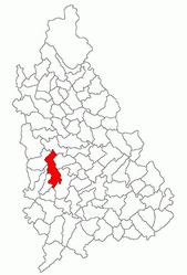 Дамбовиша округіндегі орналасуы