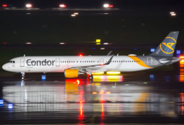 Un Airbus A321-200 con la livrea rivisitata nel 2019, senza riferimenti alla Thomas Cook.