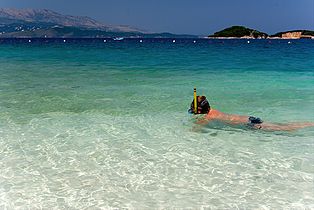 Mediterranean wet and dry climate in the Albanian Riviera