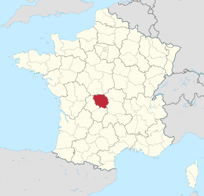 Kart over Creuse