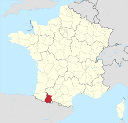Разположение на От Пирене във Франция