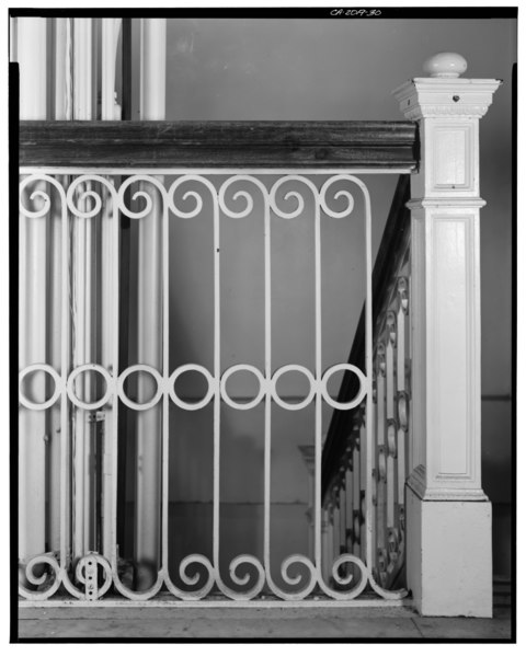 File:DETAIL OF INTERIOR STAIR - City of Paris Dry Goods Company, Geary and Stockton Streets, San Francisco, San Francisco County, CA HABS CAL,38-SANFRA,135-30.tif