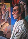 Der Kunstler und Sein Model (Self-Portrait), 32 x 24in, Diego Voci Estate