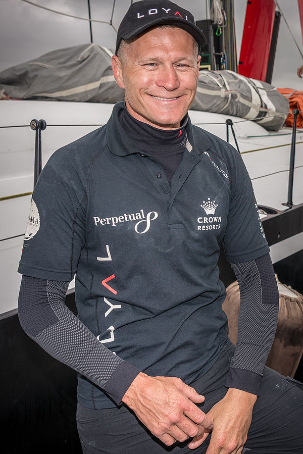 Green on board Perpetual Loyal during the 2014 Sydney–Hobart Race