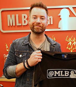 American singer David Cook spent four weeks at number one with his song "The Time of My Life". David Cook visits MLB (cropped).jpg