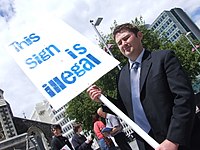 Protest against the Electoral Finance Bill and its effects on freedom of speech in Christchurch, New Zealand. Image: Gabriel Pollard. Vote here!