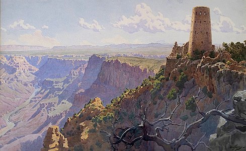 Desert View Watchtower by Gunnar Widiorss, 1932.jpg