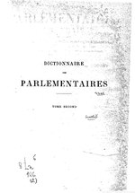 Thumbnail for File:Dictionnaire des parlementaires français (1789-1869), tome II, Cay - Fes, 1890.djvu