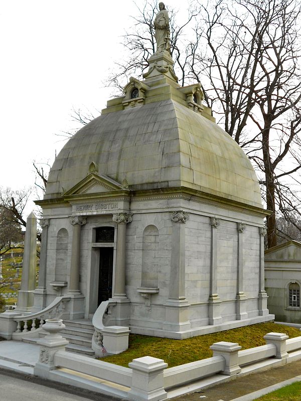 Disston family mausoleum in Laurel Hill Cemetery