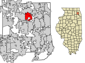 DuPage County Illinois Incorporated and Unincorporated areas Glendale Heights Highlighted.svg