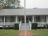 The Dunn House, a hospital for wounded Confederates, now serves as headquarters of the Greenwood Chamber of Commerce.