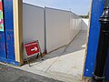 The construction of a new Waitrose store in Well Road, East Cowes, Isle of Wight. It is seen in April 2010 before construction had properly begun, with preparatory work being carried out before the foundation was laid and steel frames were put up in May 2010. Construction is due to be complete by Autumn 2010