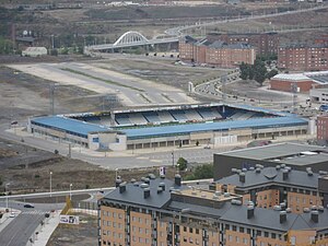 El Toralín photographed from the tower of the Rosaleda