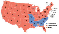 Results in 1956 ElectoralCollege1956.svg