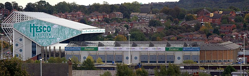 En vy över Elland Roads East Stand