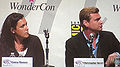 Emma Thomas & Christopher Nolan at WonderCon 2010 1.JPG