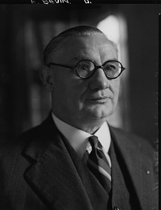 <span class="mw-page-title-main">Ernest Bevin</span> British trade union leader, politician, and statesman (1881–1951)