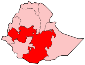 Оромия на карте Эфиопии