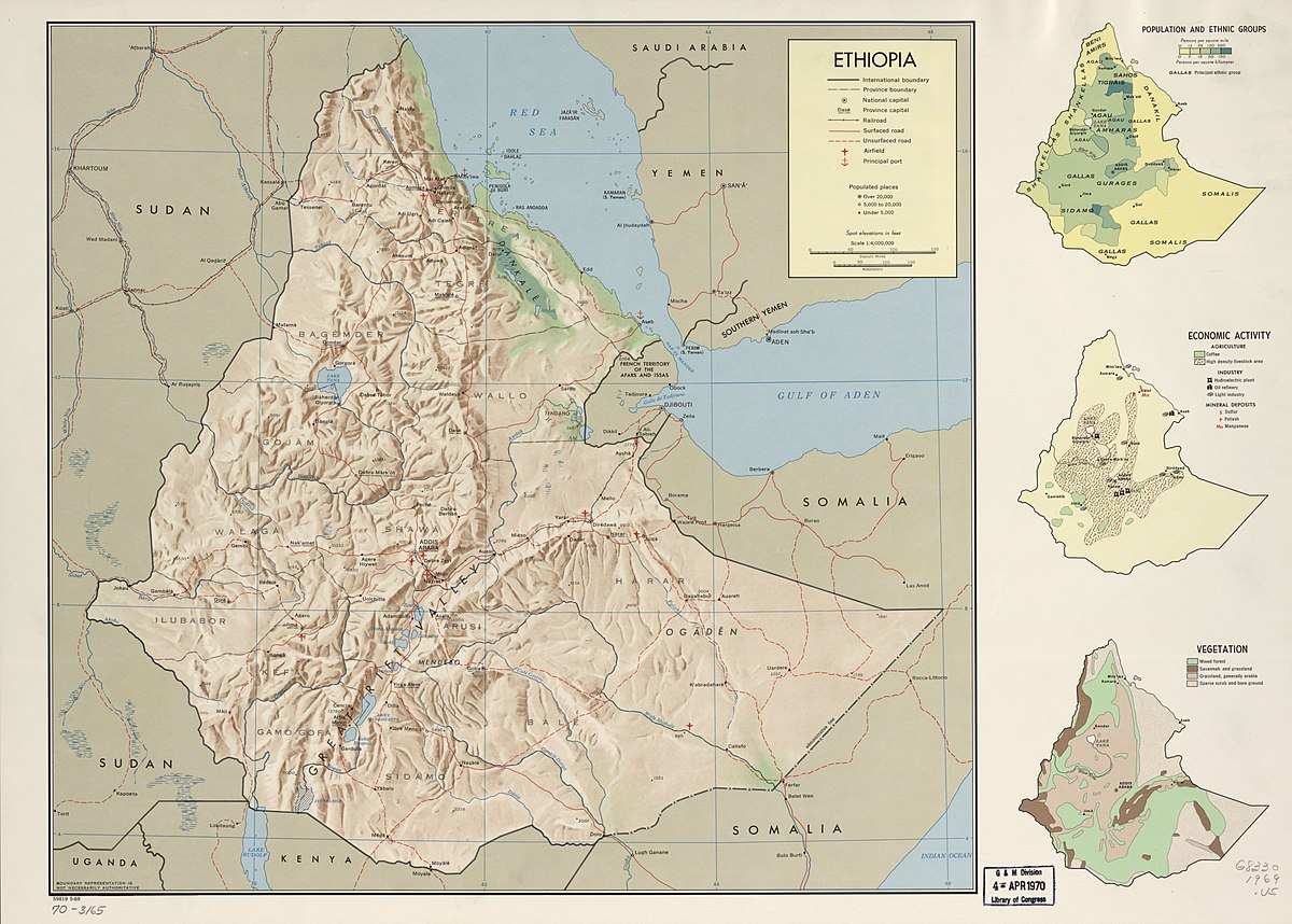 Эфиопия политическая карта