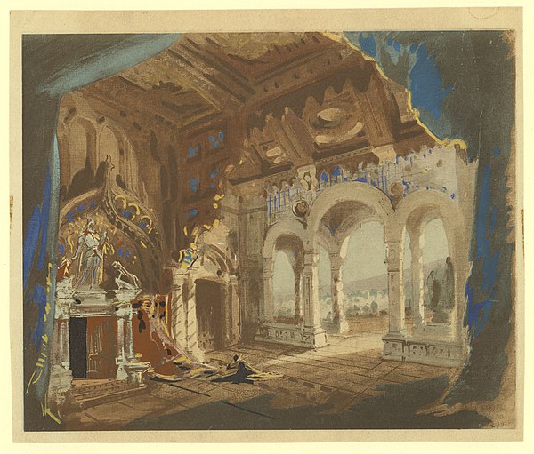 Set design for Paul and Lucien Hillemacher's Orsola (1902)