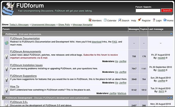 FUDforum, another Internet forum software package