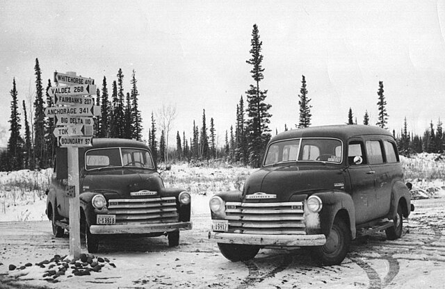 FWS patrol vehicles in the Territory of Alaska in 1950