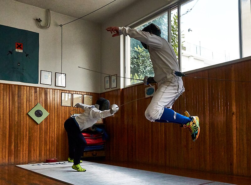 File:Fencing in Greece. Epee at Athenaikos Fencing Club.jpg