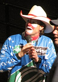 Rodeo clown Flint Rasmussen in 2007
