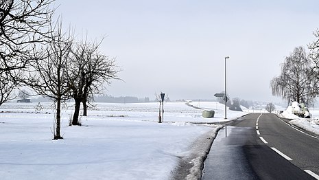 Tafelenfeld Fraubrunnen, Blick nach Norden in Richtung der angreifenden Franzosen