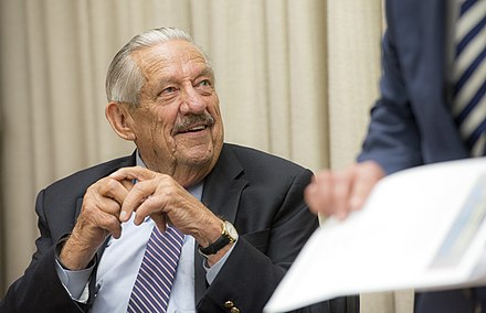 Harris at the LBJ Presidential Library in 2018.