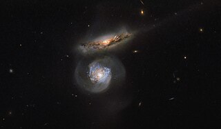 <span class="mw-page-title-main">NGC 5765</span> Interacting galaxy pair in the constellation Virgo